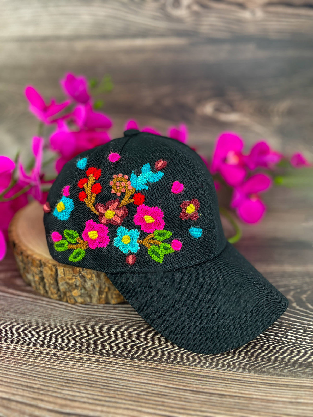 Pinky Pop Embroidery Baseball Cap – Artesana Love display picture 2