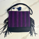 Infinita Fringe Bag Blue Suede image 2