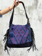 Infinita Fringe Bag Blue Suede image 0
